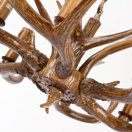 Brilagi - Lampadario a catena DEER 6xE14/10W/230V Ø 70 cm a corna