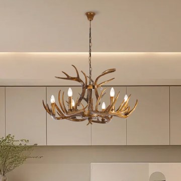 BRILAGI - Lampadario a catena DEER 6xE14/10W/230V Ø 80 cm con palchi