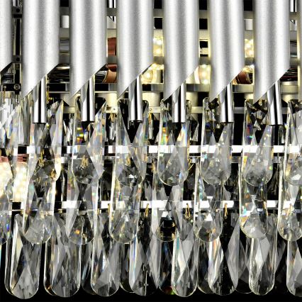 Brilagi - Lampadario a catena ECLIPSE 10xE14/10W/230V 78x28 cm argento