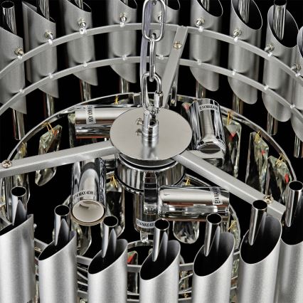 Brilagi - Lampadario a catena ECLIPSE 5xE14/10W/230V Ø 38 cm argento