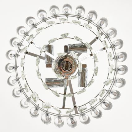 Brilagi - Lampadario a catena ECLIPSE 5xE14/10W/230V Ø 38 cm argento