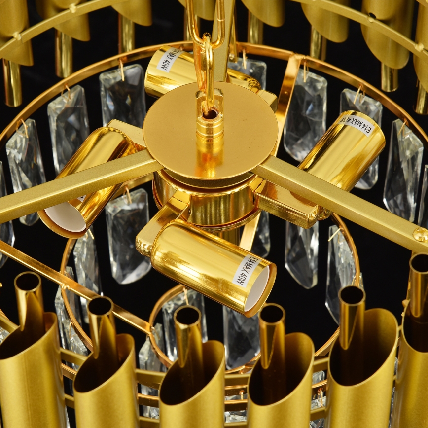 Brilagi - Lampadario a catena ECLIPSE 5xE14/10W/230V Ø 38 cm oro