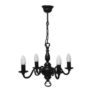 Brilagi - Lampadario a catena IMPERO 4xE14/60W/230V nero