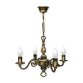 Brilagi - Lampadario a catena IMPERO 4xE14/60W/230V ottone