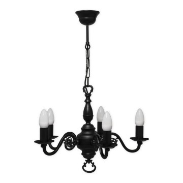 Brilagi - Lampadario a catena IMPERO 5xE14/60W/230V nero