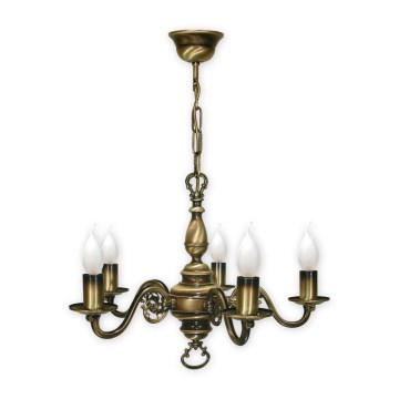 Brilagi - Lampadario a catena IMPERO 5xE14/60W/230V ottone