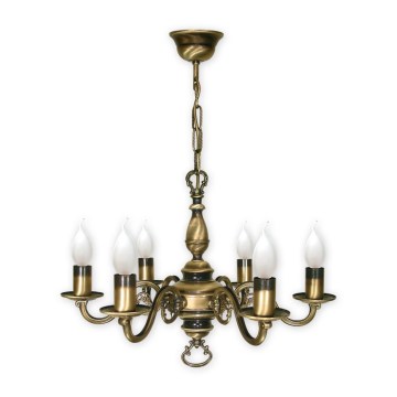 Brilagi - Lampadario a catena IMPERO 6xE14/60W/230V ottone