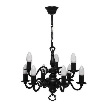 Brilagi - Lampadario a catena IMPERO 9xE14/60W/230V nero