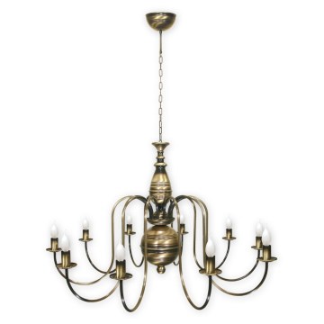 Brilagi - Lampadario a catena OPERA MAX 10xE14/60W/230V ottone