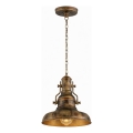 Brilagi - Lampadario a catena PYRONIC 1xE27/40W/230V Ø 32 cm bronzo/patina