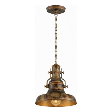 Brilagi - Lampadario a catena PYRONIC 1xE27/40W/230V Ø 32 cm bronzo/patina