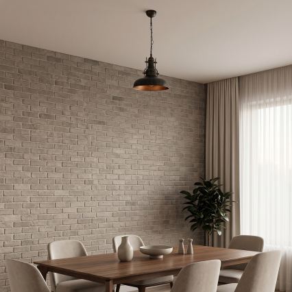 Brilagi - Lampadario a catena PYRONIC 1xE27/40W/230V Ø 32 cm bronzo/patina