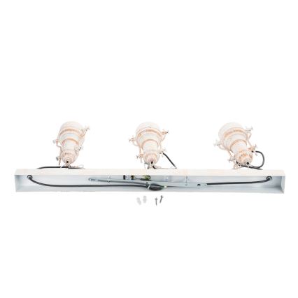 Brilagi - Lampadario a catena PYRONIC 3xE27/40W/230V crema/patina