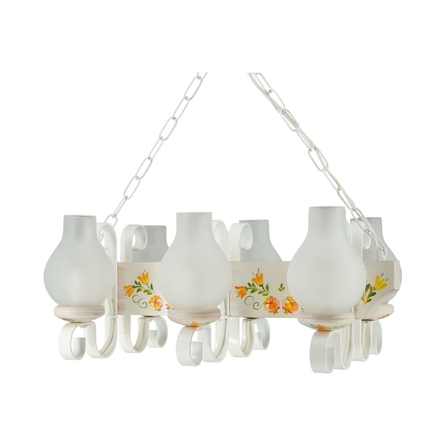 Brilagi - Lampadario a catena QUEEN 3xE14/40W/230V faggio/crema