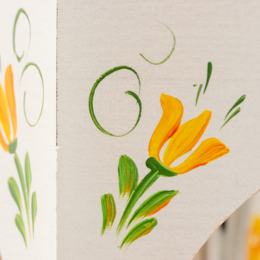 Brilagi - Lampadario a catena QUEEN 6xE14/40W/230V faggio/crema