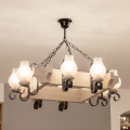 Brilagi - Lampadario a catena QUEEN 8xE14/40W/230V rovere