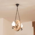 Brilagi - Lampadario a catena ROATA 2xE14/40W/230V rovere