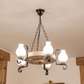 Brilagi - Lampadario a catena ROATA 5xE14/40W/230V rovere