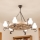 Brilagi - Lampadario a catena ROATA 6xE14/40W/230V rovere