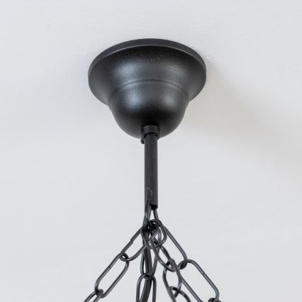 Brilagi - Lampadario a catena ROATA 8xE14/40W/230V Ø 70 cm faggio