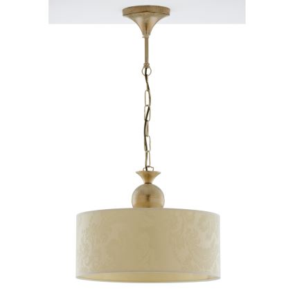 Brilagi - Lampadario a catena SAPHIRE 1xE27/15W/230V crema/oro/patina