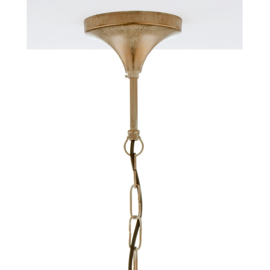 Brilagi - Lampadario a catena SAPHIRE 1xE27/15W/230V crema/oro/patina