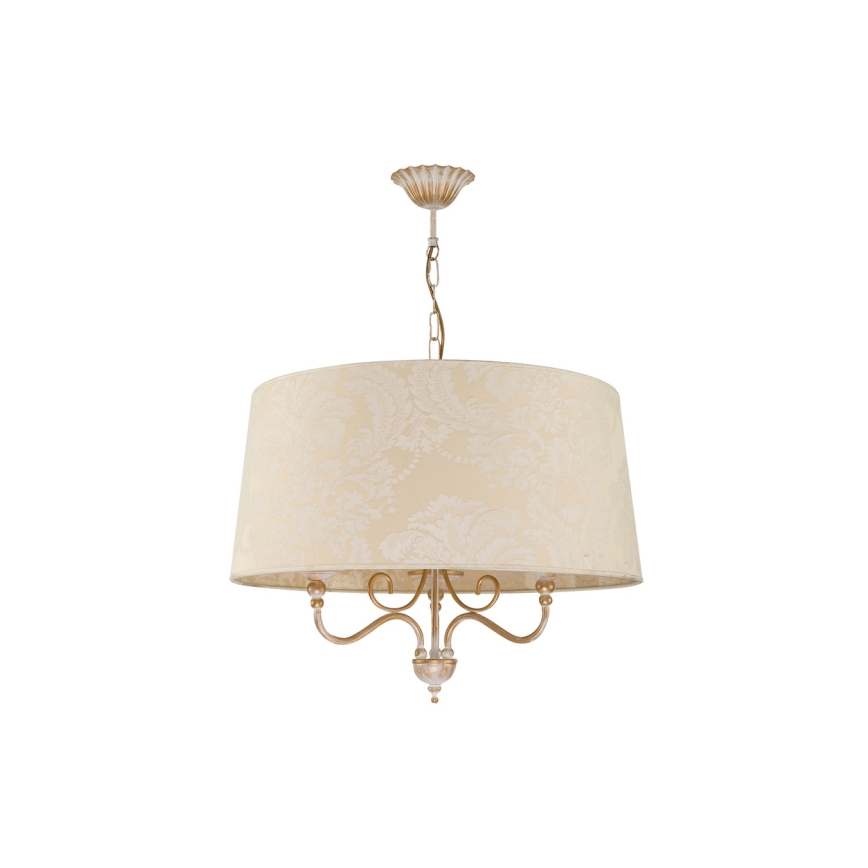Brilagi - Lampadario a catena SONIA 3xE27/15W/230V Ø 56 cm crema/patina