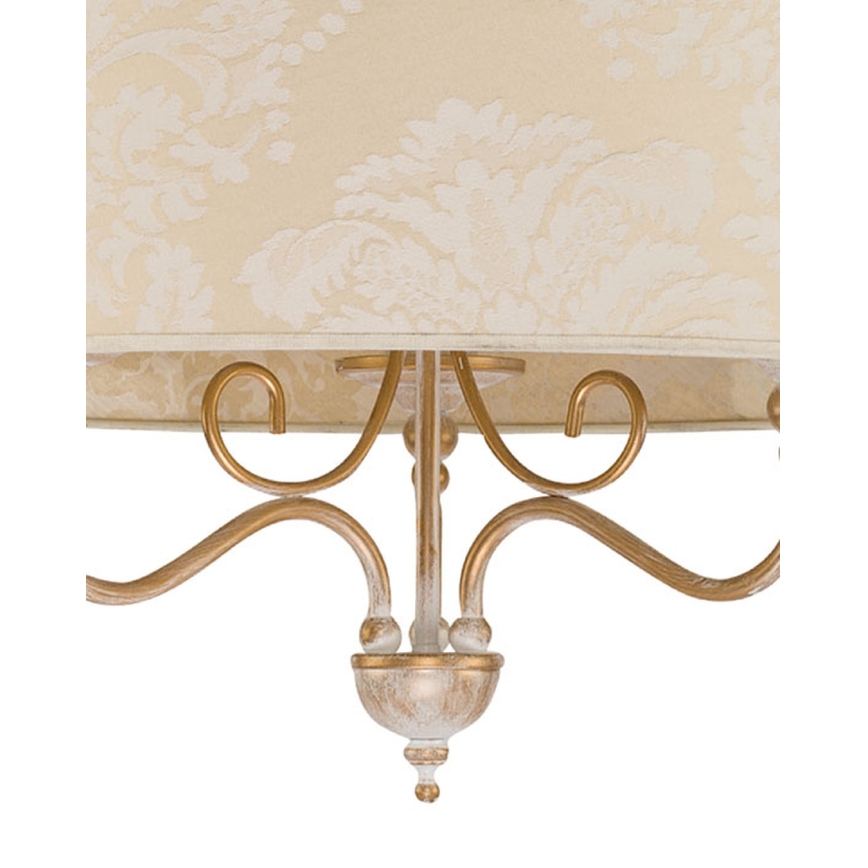 Brilagi - Lampadario a catena SONIA 3xE27/15W/230V Ø 56 cm crema/patina