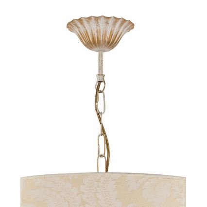 Brilagi - Lampadario a catena SONIA 3xE27/15W/230V Ø 56 cm crema/patina