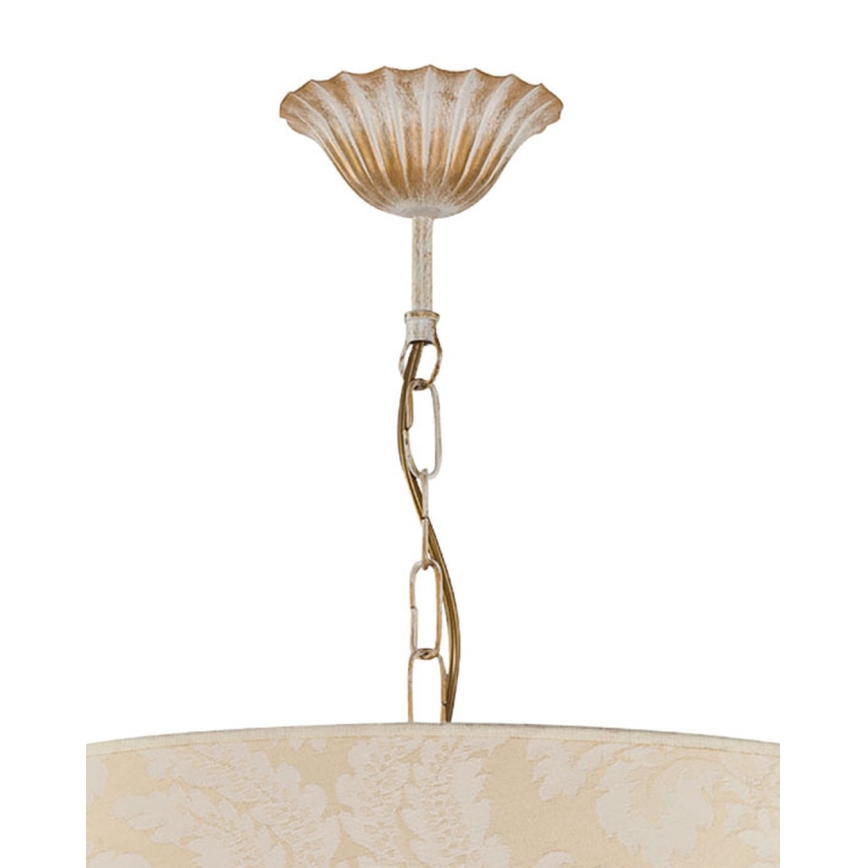 Brilagi - Lampadario a catena SONIA 3xE27/15W/230V Ø 56 cm crema/patina