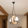 Brilagi - Lampadario a catena TIMONA 2xE14/40W/230V rovere
