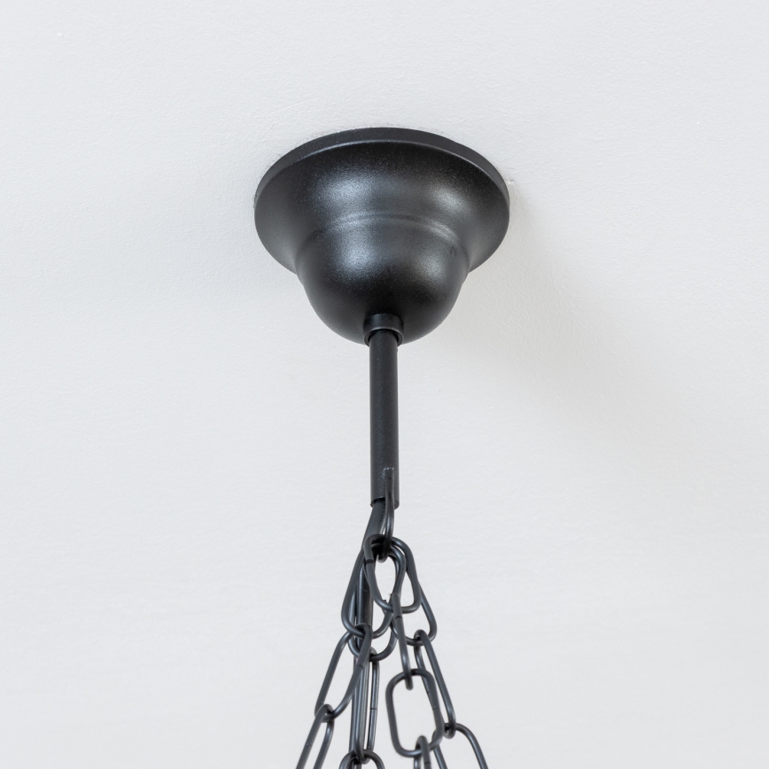 Brilagi - Lampadario a catena TIMONA 4xE14/40W/230V Ø 50 cm faggio/noce