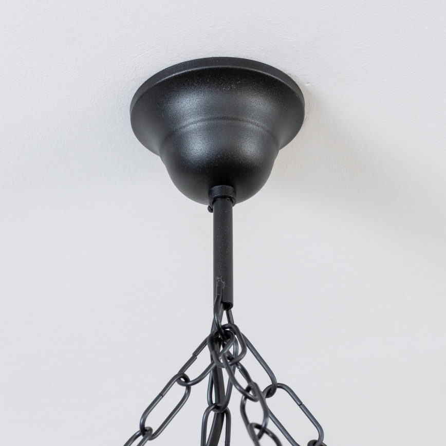 Brilagi - Lampadario a catena TIMONA 8xE14/40W/230V Ø 70 cm faggio/noce