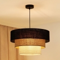 Brilagi - Lampadario a cavo ASPEN LUNETA 1xE27/15W/230V diam. 45 cm nero/beige/crema