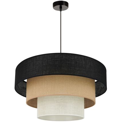 Brilagi - Lampadario a cavo ASPEN LUNETA 1xE27/15W/230V diam. 60 cm nero/beige/crema