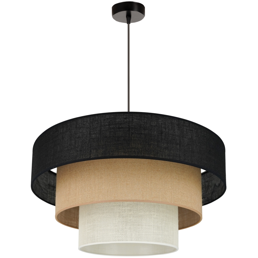 Brilagi - Lampadario a cavo ASPEN LUNETA 1xE27/15W/230V diam. 60 cm nero/beige/crema