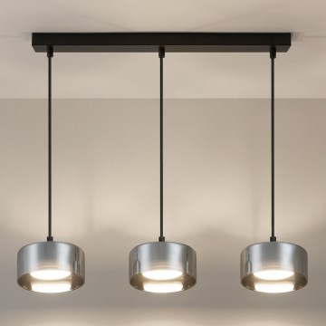 Brilagi - Lampadario a cavo AURA LUX 3xGX53/30W/230V nero/fumé