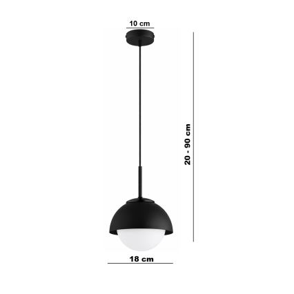 BRILAGI - Lampadario a cavo COSMO 1xE27/60W/230V Ø 18 cm nero
