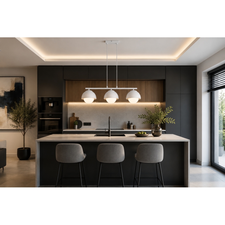 BRILAGI - Lampadario a cavo COSMO 3xE27/60W/230V bianco/oro