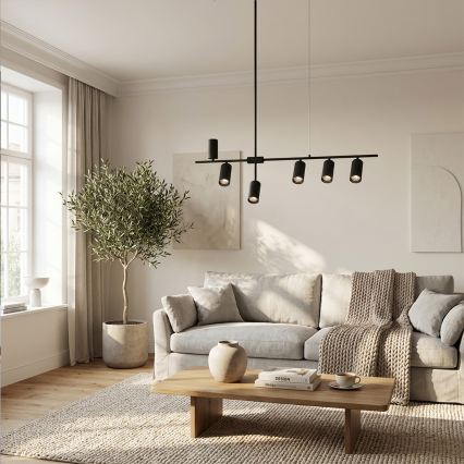 Brilagi - Lampadario a cavo CRANE 6xGU10/30W/230V nero
