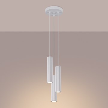 Brilagi - Lampadario a cavo CRESTO 3xGU10/10W/230V bianco