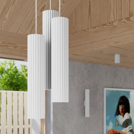 Brilagi - Lampadario a cavo CRESTO 3xGU10/10W/230V bianco