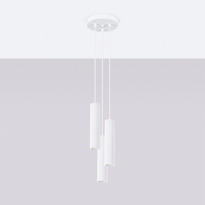 Brilagi - Lampadario a cavo CRESTO 3xGU10/10W/230V bianco