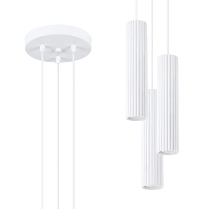 Brilagi - Lampadario a cavo CRESTO 3xGU10/10W/230V bianco