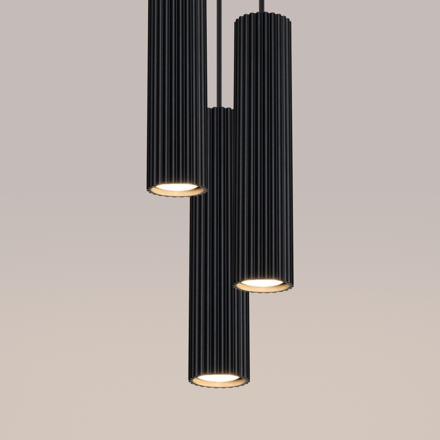 Brilagi - Lampadario a cavo CRESTO 3xGU10/10W/230V nero