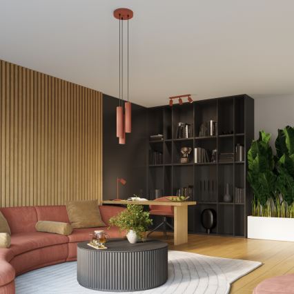 Brilagi - Lampadario a cavo CRESTO 3xGU10/10W/230V rosso