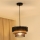 Brilagi - Lampadario a cavo DAKOTA LUNETA 1xE27/15W/230V diam. 25 cm nero/rattan