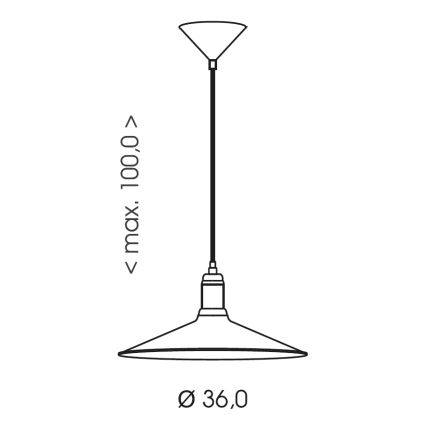 Brilagi - Lampadario a cavo FORGE 1xE27/60W/230V Ø 36 cm rame/patina