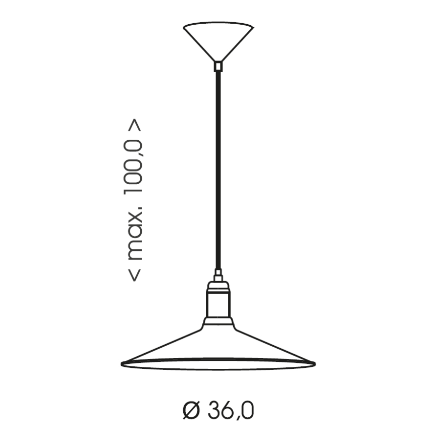 Brilagi - Lampadario a cavo FORGE 1xE27/60W/230V Ø 36 cm rame/patina