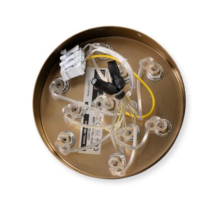 Brilagi - Lampadario a cavo GLOBE 10xE14/15W/230V bianco